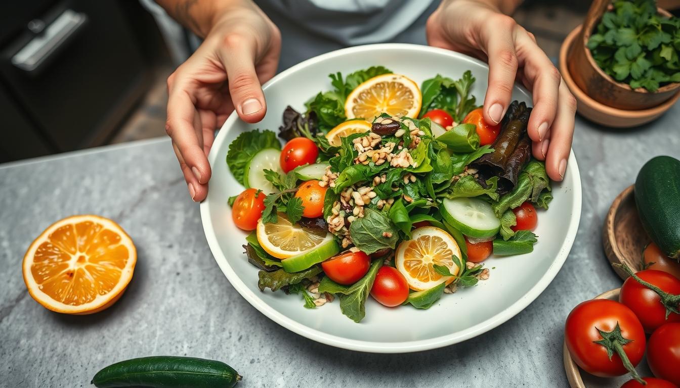 Home cook preparing ingredients in the kitchen
